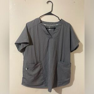 Climate Right by Cuddl Duds Women’s Shirt‎ Heather Gray Work Scrubs Size Large